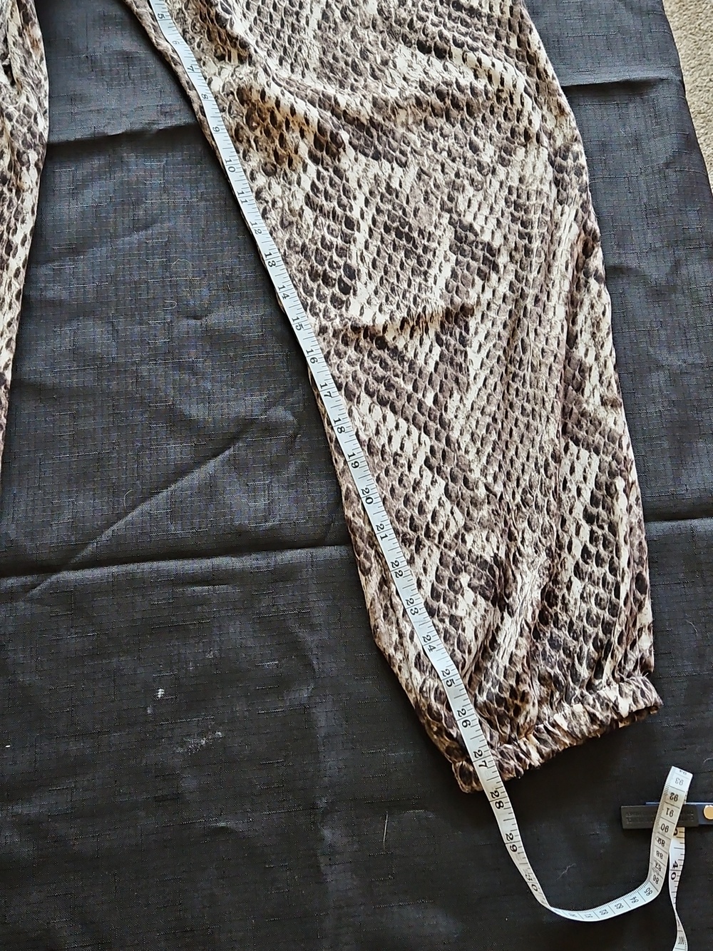 Olivaceous Snake Print Joggers - Cream and Brown - Picture 16 of 16